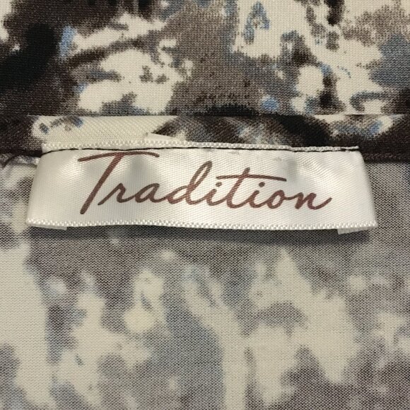 Vintage Tradition Canadian Modern Ink Blot Studded Shoulder Drape Neck Tee - Picture 10 of 16